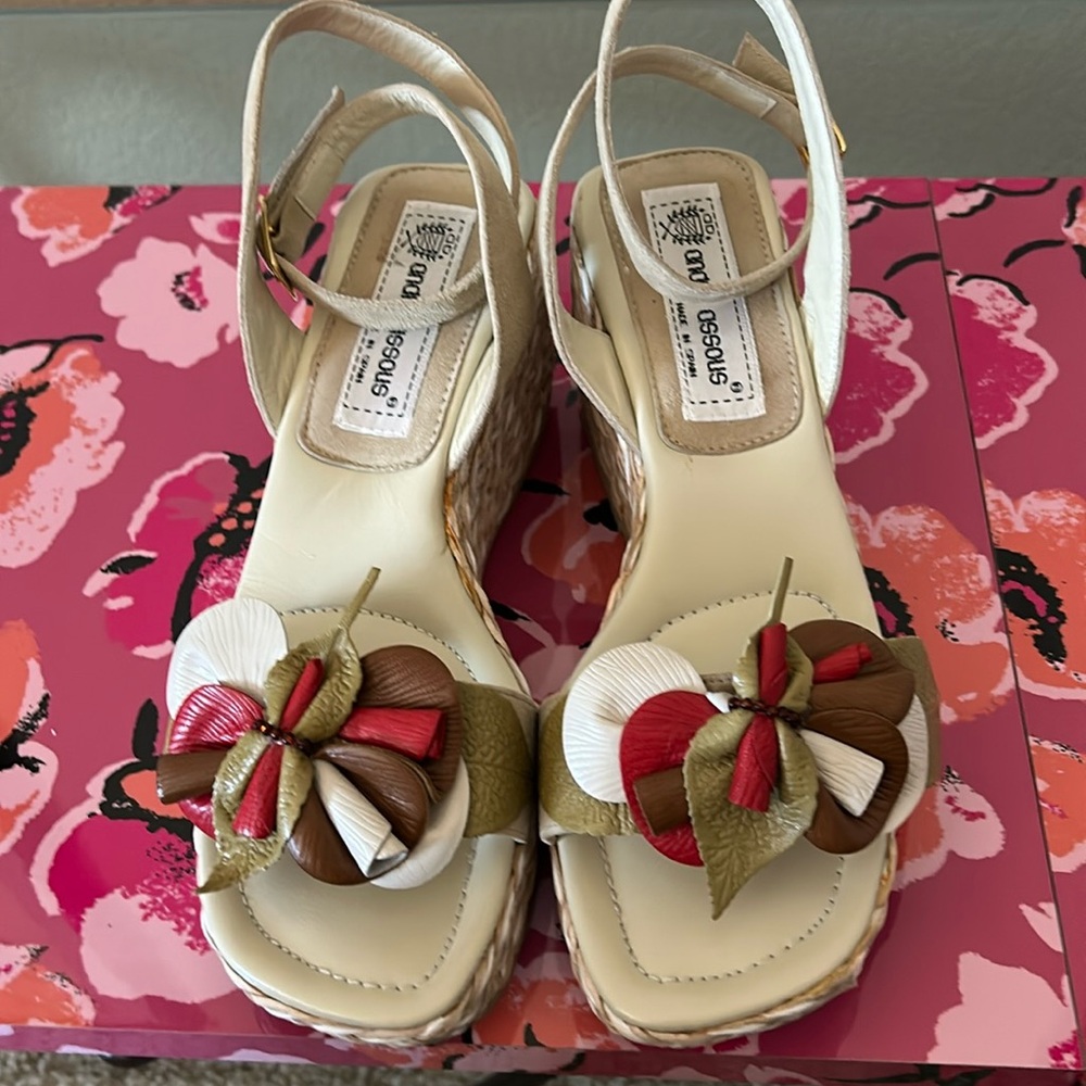 Andre Assous Womens Zaza Vintage Suede Ankle Platforms Espadrilles Shoes Sz 8.5
